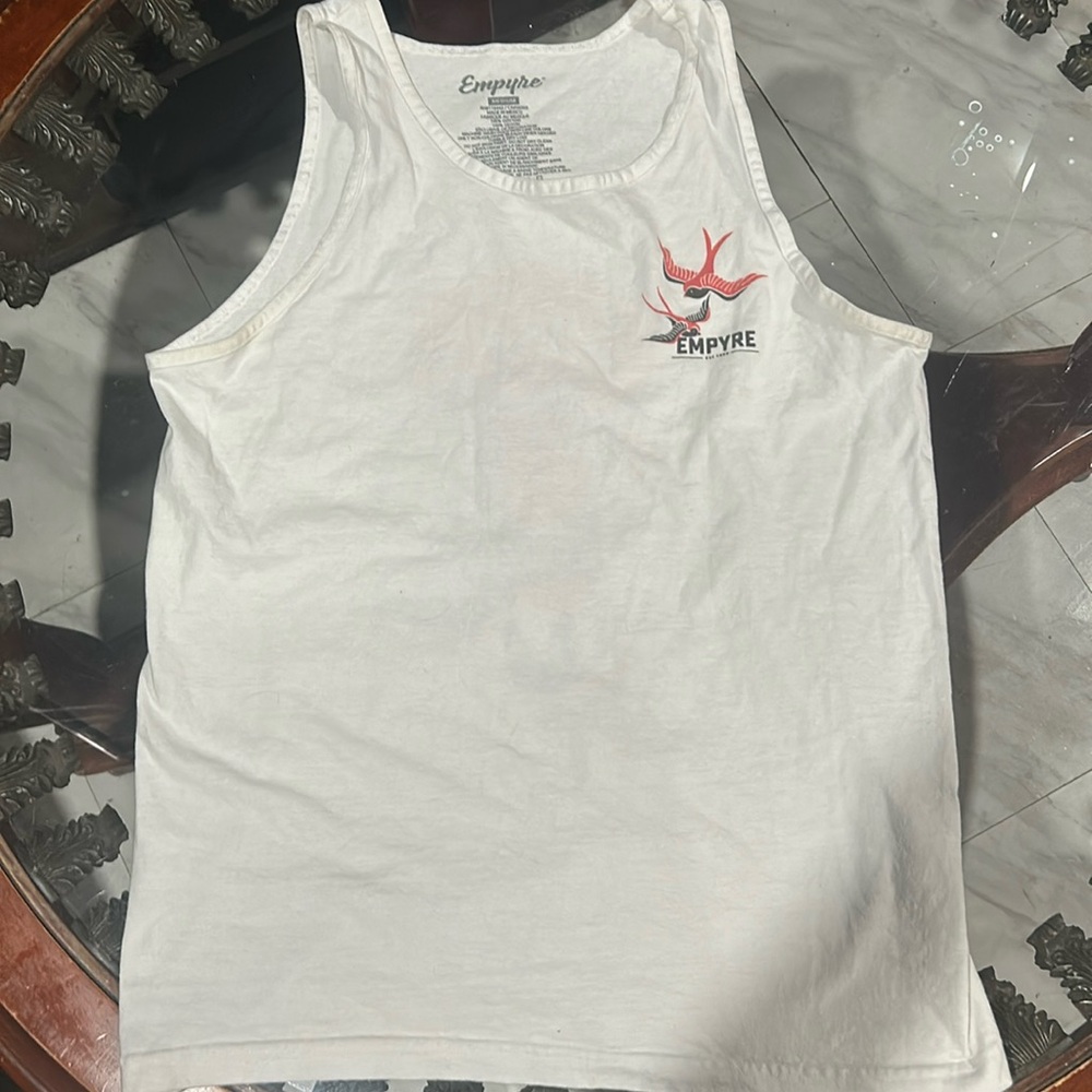Empyre white tank top size medium